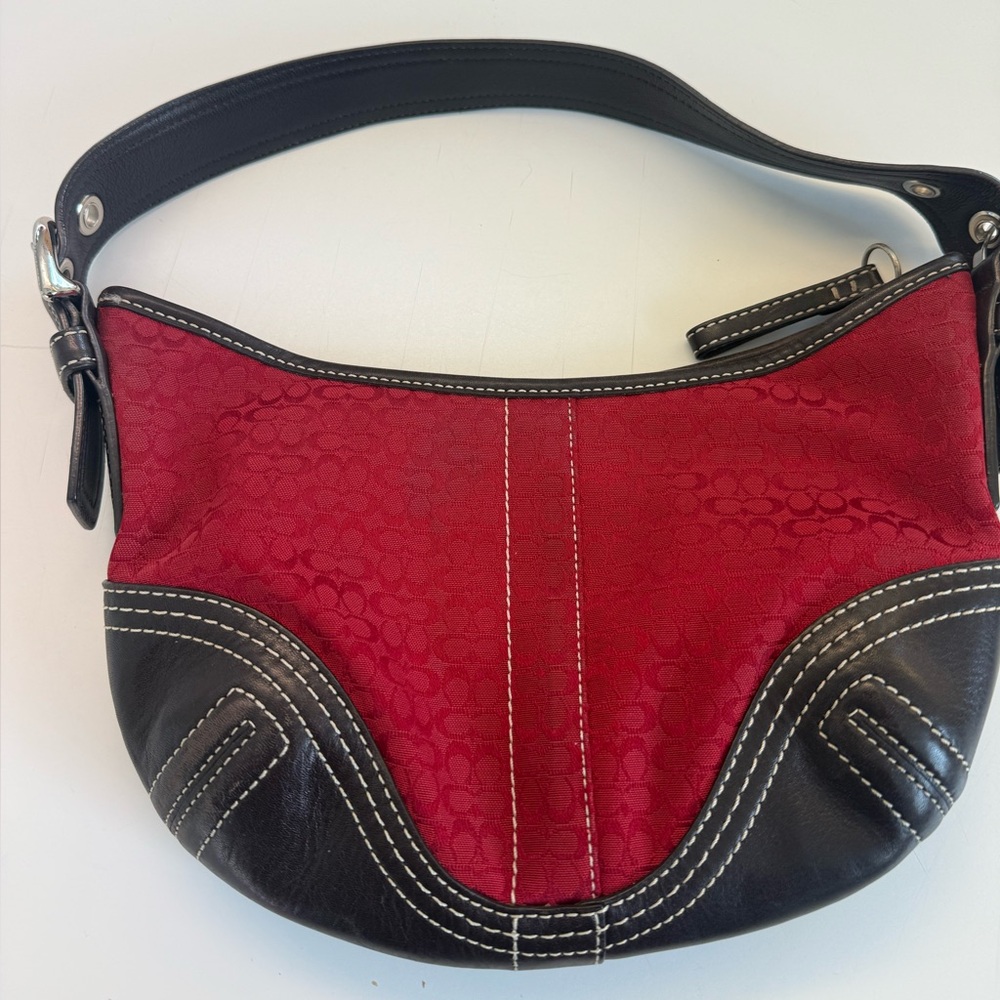 Elegant Red and Black Women's Bag